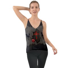 The Crows With Cross Chiffon Cami by FantasyWorld7