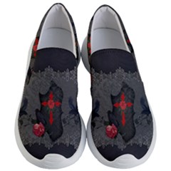 The Crows With Cross Women s Lightweight Slip Ons by FantasyWorld7