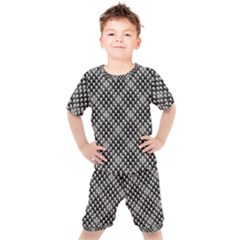 Sketchy Skulls Pattern Kids  Tee And Shorts Set by bloomingvinedesign