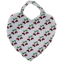 Cherries Pattern Giant Heart Shaped Tote by bloomingvinedesign