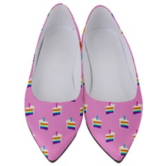 Rainbow Birthday Cake Pattern2 Women s Low Heels by bloomingvinedesign