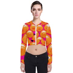 Pop Art Tennis Balls Long Sleeve Zip Up Bomber Jacket by essentialimage