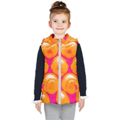 Pop Art Tennis Balls Kids  Hooded Puffer Vest by essentialimage