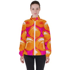 Pop Art Tennis Balls Women s High Neck Windbreaker by essentialimage