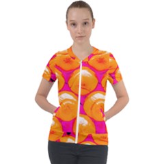 Pop Art Tennis Balls Short Sleeve Zip Up Jacket by essentialimage