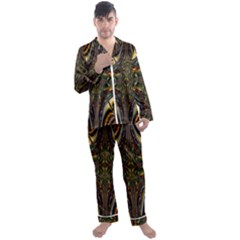 Abstract Art Artwork Fractal Men s Satin Pajamas Long Pants Set by Wegoenart