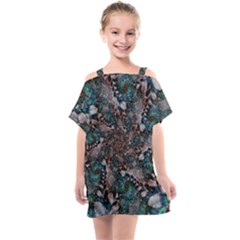 Art Artwork Fractal Digital Kids  One Piece Chiffon Dress by Wegoenart