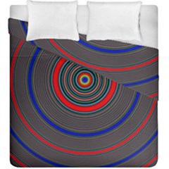 Art Design Fractal Circle Duvet Cover Double Side (king Size) by Wegoenart