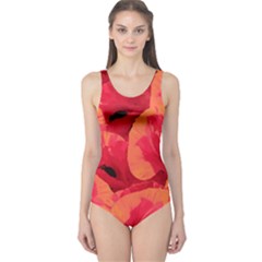 Poppies  One Piece Swimsuit by HelgaScand