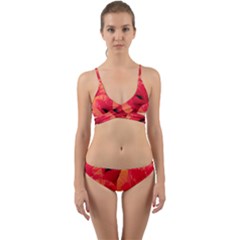 Poppies  Wrap Around Bikini Set by HelgaScand