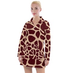 Animal Print Giraffe Patterns Women s Long Sleeve Casual Dress by Vaneshart