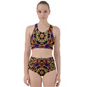 Geometric Pattern Kaleidoscope Art Mirror Image Mosaic Racer Back Bikini Set View1