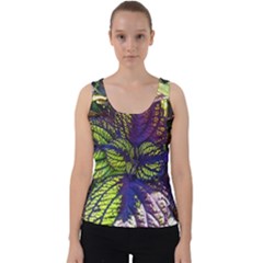 Dark Coleus Velvet Tank Top by Riverwoman