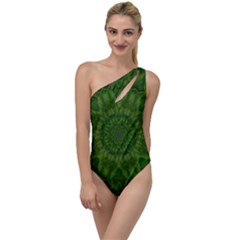 Fauna Nature Ornate Leaf To One Side Swimsuit by pepitasart