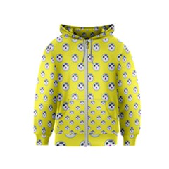 English Breakfast Yellow Pattern Kids  Zipper Hoodie by snowwhitegirl