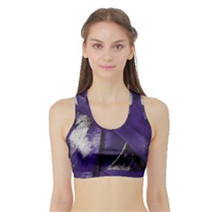 Violet Sports Bra With Border by WILLBIRDWELL