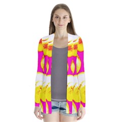 Pop Art Tennis Balls Drape Collar Cardigan by essentialimage