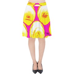 Pop Art Tennis Balls Velvet High Waist Skirt by essentialimage