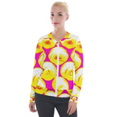 Pop Art Tennis Balls Velour Zip Up Jacket by essentialimage