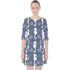 Seahorse Shell Pattern Pocket Dress by Vaneshart