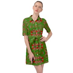 Seamless Wallpaper Digital Belted Shirt Dress by Vaneshart