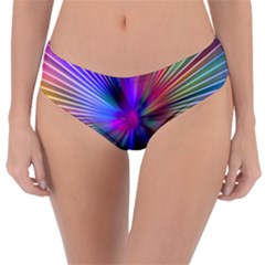 Rays Colorful Laser Ray Light Reversible Classic Bikini Bottoms by Bajindul