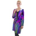 Rays Colorful Laser Ray Light Hooded Pocket Cardigan View1