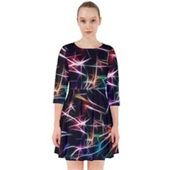 Lights Star Sky Graphic Night Smock Dress by HermanTelo