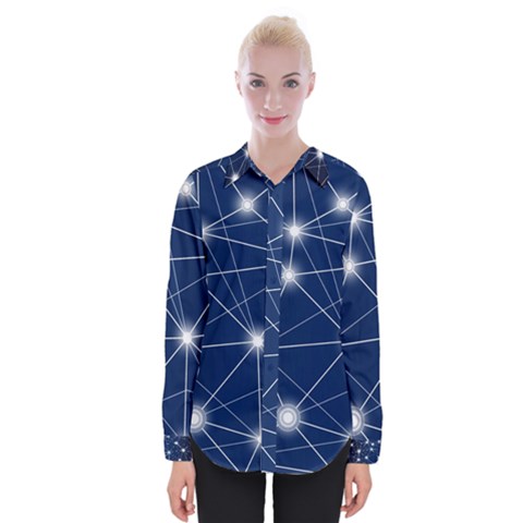 Network Technology Digital Womens Long Sleeve Shirt by HermanTelo