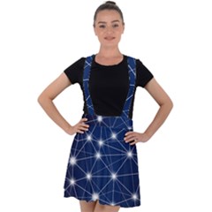 Network Technology Digital Velvet Suspender Skater Skirt by HermanTelo