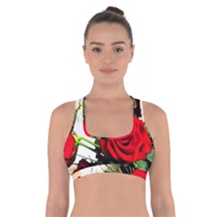 Roses 1 1 Cross Back Sports Bra by bestdesignintheworld