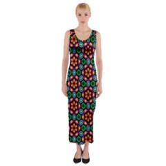 Pattern  Fitted Maxi Dress by Sobalvarro