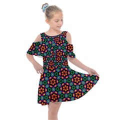 Pattern  Kids  Shoulder Cutout Chiffon Dress by Sobalvarro