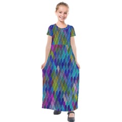 Background  Kids  Short Sleeve Maxi Dress by Sobalvarro