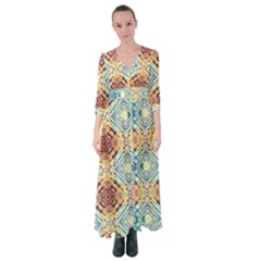 Pattern Button Up Maxi Dress by Sobalvarro