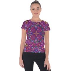 Kaleidoscope  Short Sleeve Sports Top  by Sobalvarro