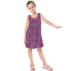 Kaleidoscope  Kids  Sleeveless Dress by Sobalvarro