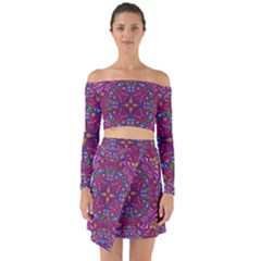 Kaleidoscope  Off Shoulder Top With Skirt Set by Sobalvarro