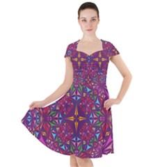 Kaleidoscope  Cap Sleeve Midi Dress by Sobalvarro