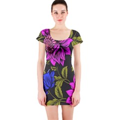 Botany  Short Sleeve Bodycon Dress by Sobalvarro