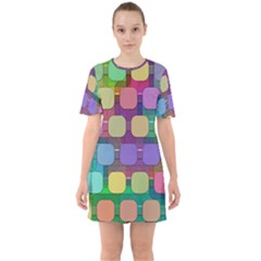 Pattern  Sixties Short Sleeve Mini Dress by Sobalvarro