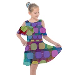 Pattern  Kids  Shoulder Cutout Chiffon Dress by Sobalvarro