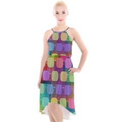 Pattern  High-low Halter Chiffon Dress  by Sobalvarro