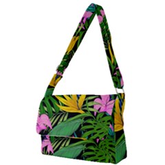 Tropical Greens Full Print Messenger Bag by Sobalvarro