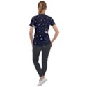 Starry Night  Space Constellations  Stars  Galaxy  Universe Graphic  Illustration Short Sleeve Zip Up Jacket View2