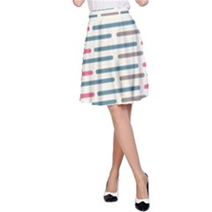 Long Lines Vector Pattern A-line Skirt by Vaneshart