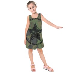 Military Camouflage Design Kids  Sleeveless Dress by Vaneshart