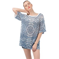 Boho Pattern Style Graphic Vector Oversized Chiffon Top by Sobalvarro