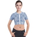 Boho Pattern Style Graphic Vector Short Sleeve Cropped Jacket View1