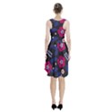 Vector Seamless Flower And Leaves Pattern Racerback Midi Dress View2